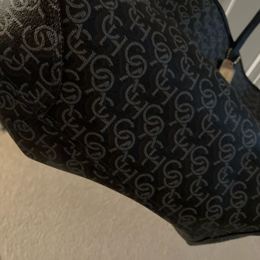 😍Coach black monogram tote bag like NEW!🌸👛 - Picture 3 of 8
